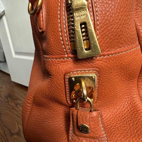 Prada Orange Leather Women's Bag - Picture 4 of 11
